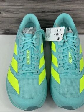 Adidas Adizero Running Shoes in Aqua & Neon Yellow